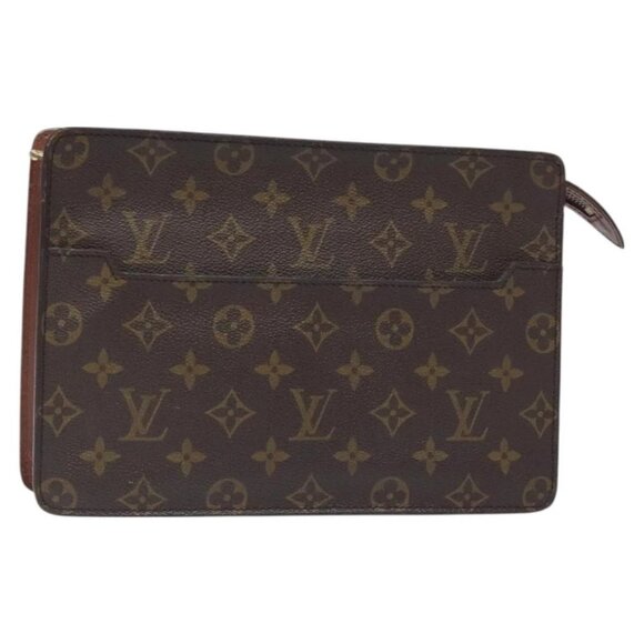 LOUIS VUITTON Monogram Pochette Homme Clutch Bag M51795 LV Auth 131487 - Picture 1 of 15